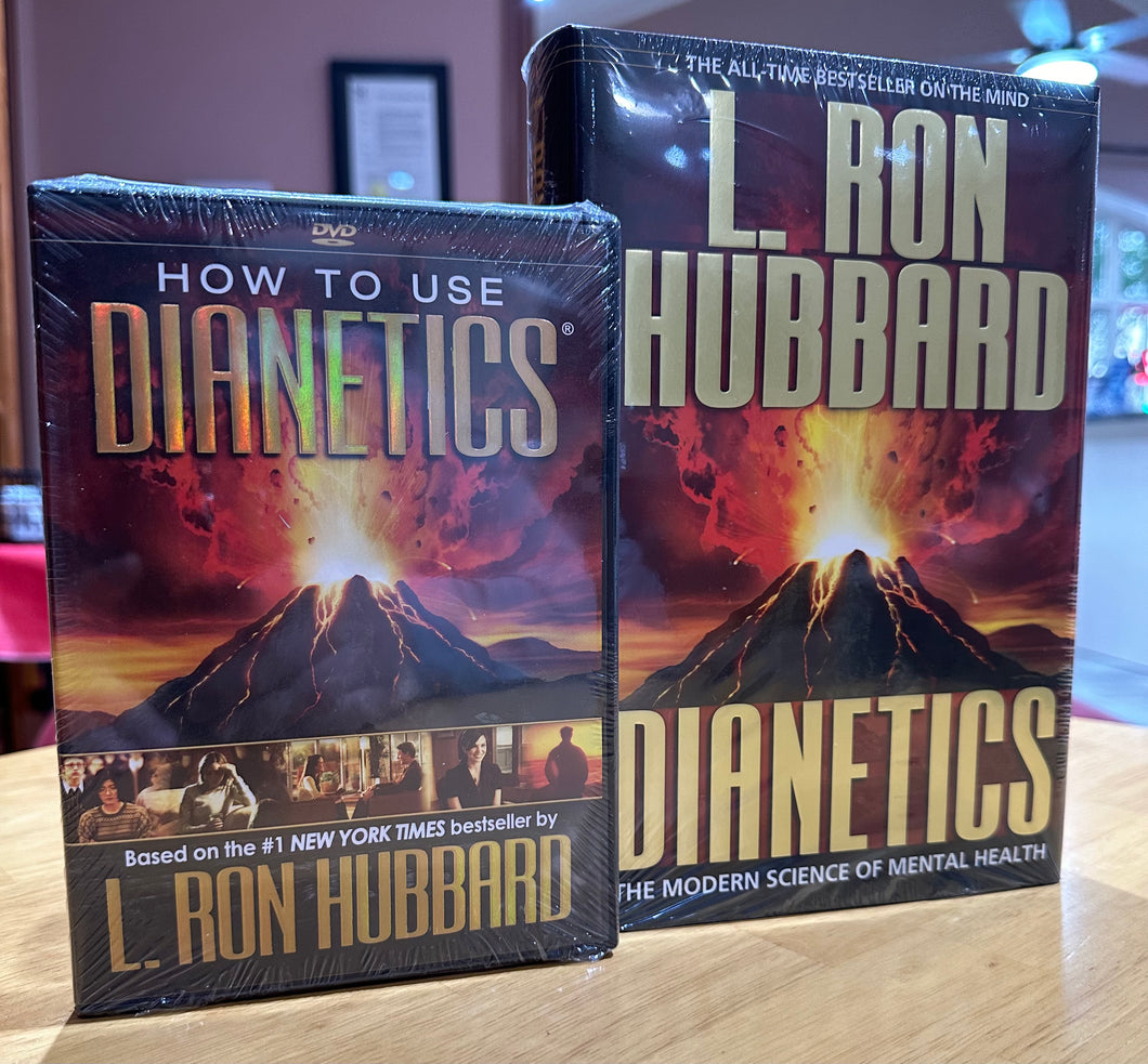 Dianetics Hard Cover Book & DVD Package